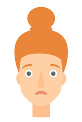 Young depressed woman.