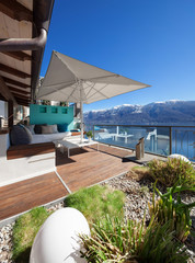 Terrace lounge in a luxury house