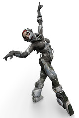 super astronalt female back view
