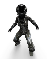 super astronalt female back view
