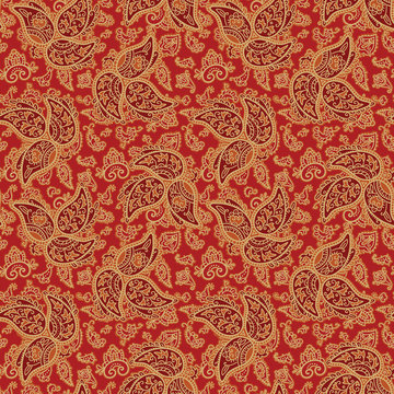 Seamless Paisley Pattern.
Hand drawn seamlessly repeating ornamental wallpaper or textile pattern with Paisley motives in vector format.
