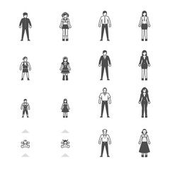 People and Family icon set