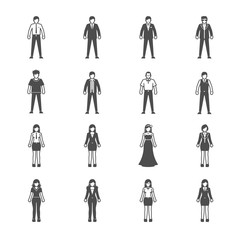 People icons set 