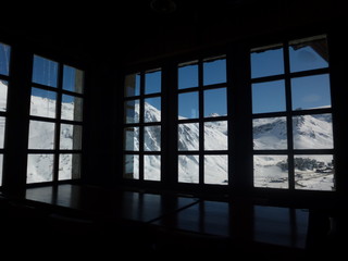 Alpine View Through the Window