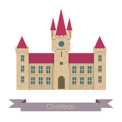 Vector chateau illustration.