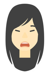 Screaming aggressive woman.