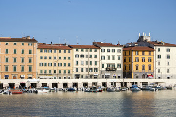 Livorno vista dal porto mediceo.