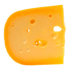 Swiss Cheese Isolated on White Background