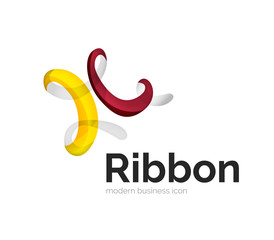 Modern vector ribbon logo