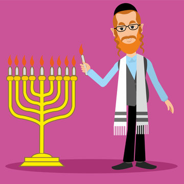  Jew with menorah