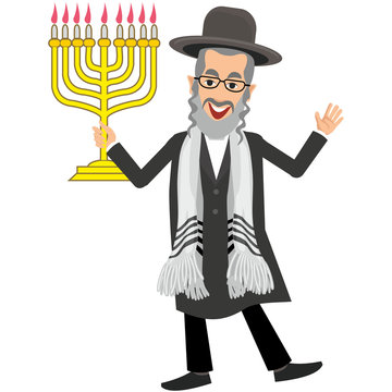 Jew with menorah