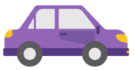 Obraz premium Small purple car.