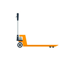 Pallet truck vector illustration. Pallet truck isolated on white background.