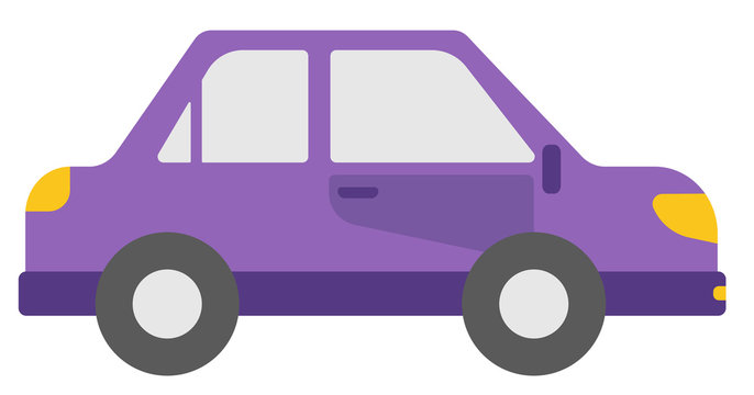 Small purple car.