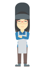 Confident smiling welder.