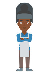 Confident smiling welder.