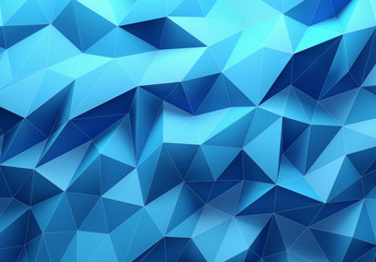 Fototapeta premium Blue color triangle geometrical background