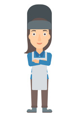 Confident smiling welder.