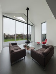modern house, living room