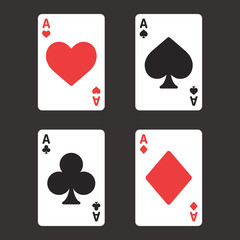 Playing card symbols set
