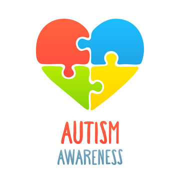 Autism awareness heart