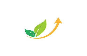leaf beauty arrow up logo
