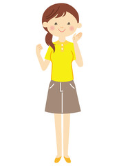 女性ポーズ　若い