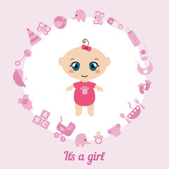 Cute Baby Girl Card