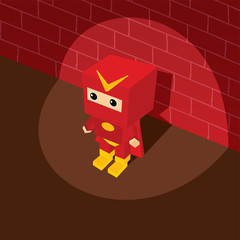 amazing superhero isometric theme