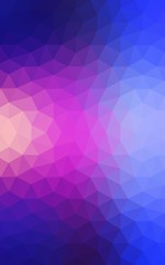 Multicolor blue, red polygonal design pattern, which consist of triangles and gradient in origami style.