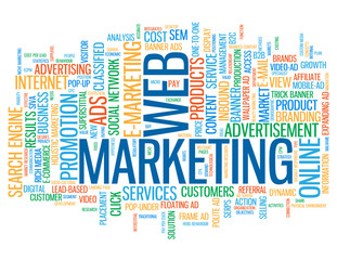 Fototapeta premium WEB MARKETING Vector Tag Cloud