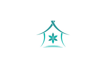 green house therapy yoga flower logo.