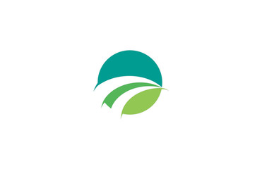 green swirl globe business finance logo