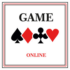 asino  design elements vector icons. Casino games.Ace playing ca