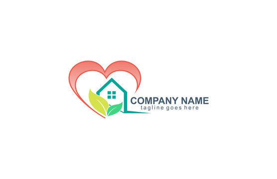 love house building logo