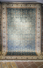 Turkish carpet, kilim detail texture close up