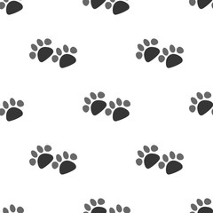 Fototapeta na wymiar Color illustration of dog paw print icon