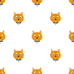 Fototapeta premium Color illustration of cat icon