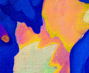 decorative abstract oil painting on canvas,  illustration © Mikhail Zahranichny