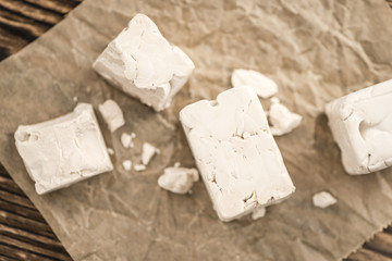 Block of Yeast (selective focus)