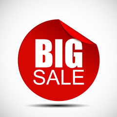 Circle Big Sale Label Vector Illustration