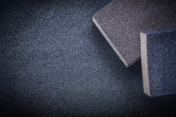 Fototapeta premium Abrasive sponges on emery paper