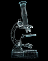 Scientific microscope. medicine