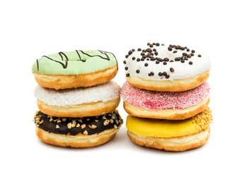 donuts in glaze isolated