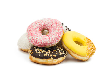 donuts in glaze isolated