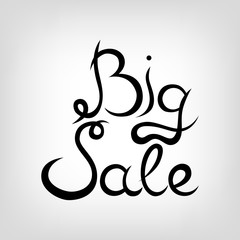 Vector Hand-drawn Lettering. Big Sale.