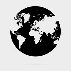 Black earth on a gray background