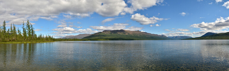 Lake panorama on the Putorana plateau.