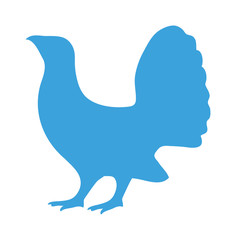 Obraz premium Wild pheasant animal flat vector silhouette