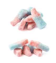 Bottle shaped fizzy candy